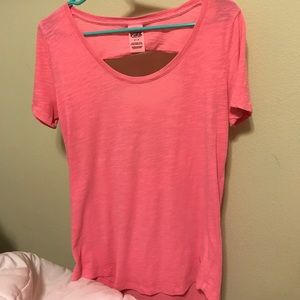 Open back pink shirt
